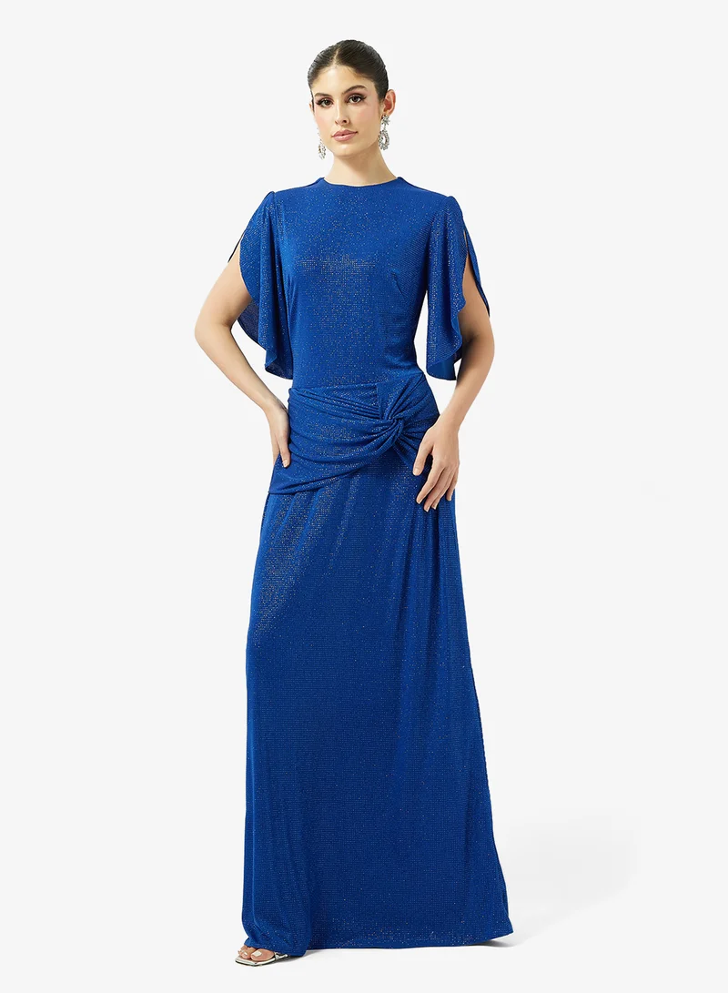 Namshi x  Draped Shimmer Evening Dress for Women | Best Price UAE